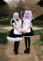2girls cosplay maid purple_hair // 1794x2562 // 3.8MB